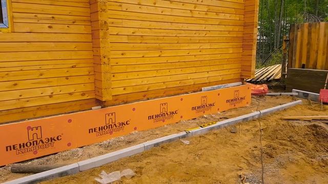 отмостка деревянного дома с утеплением на Байкале смотреть онлайн