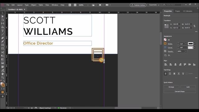 Adobe InDesign : How to create a business card in InDesign CC 2017 смотреть онлайн