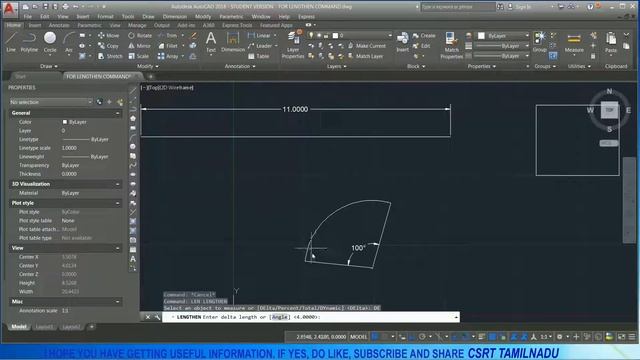 50 (MODIFY TOOL) LENGTHEN (LEN) COMMAND AUTOCAD, ALL OPTIONS OF LENGTHEN COMMAND, LENGTHEN AS TRIM, смотреть онлайн