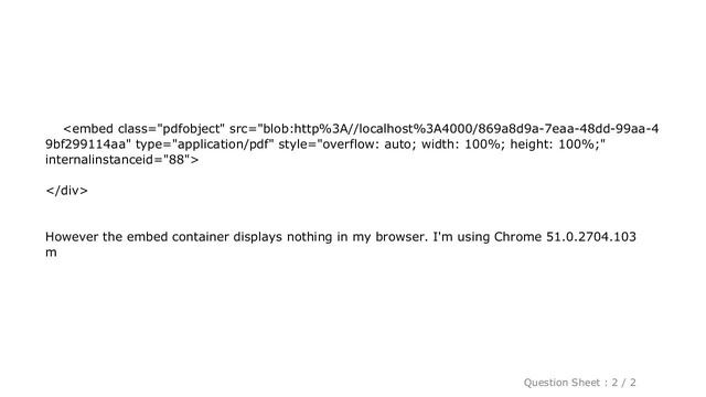 HTML : Embed a Blob using PDFObject смотреть онлайн