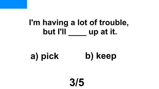 Phrasal Verbs - At | Grammar quiz | Grammar test смотреть онлайн