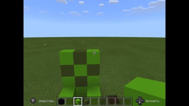 Как построить статую мини Крипера в Майнкрафт