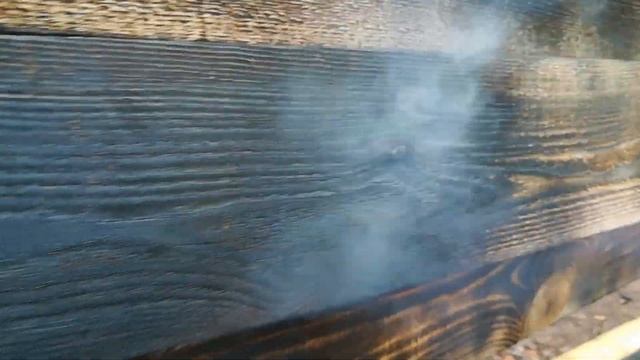 Обжиг древесины паяльной лампой смотреть онлайн