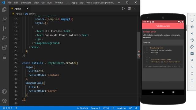 Como inserir imagem de fundo no aplicativo, ImageBackground - Curso de React Native - Aula 15 смотреть онлайн