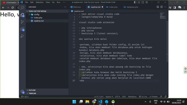 PHP MySQL - Todo List App | 1 Bagian Pertama смотреть онлайн