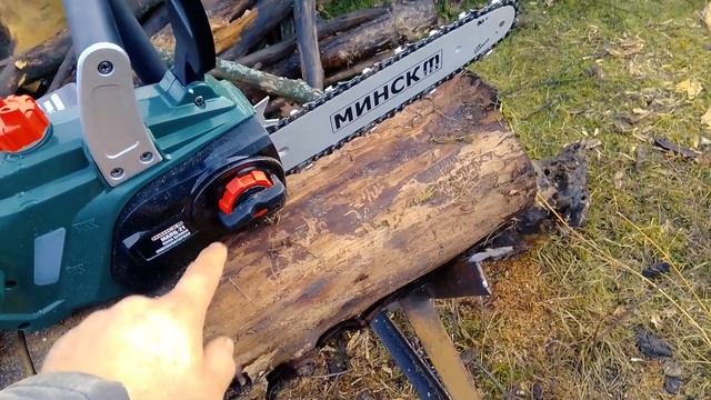 Аккумуляторная цепная пила Минск-21! Тест! Отзыв смотреть онлайн