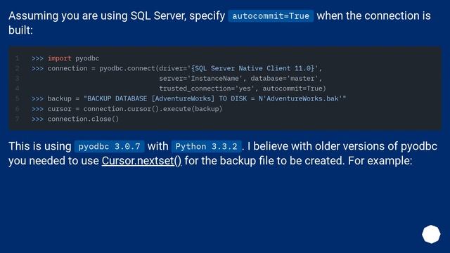 How to backup a database by pyodbc смотреть онлайн