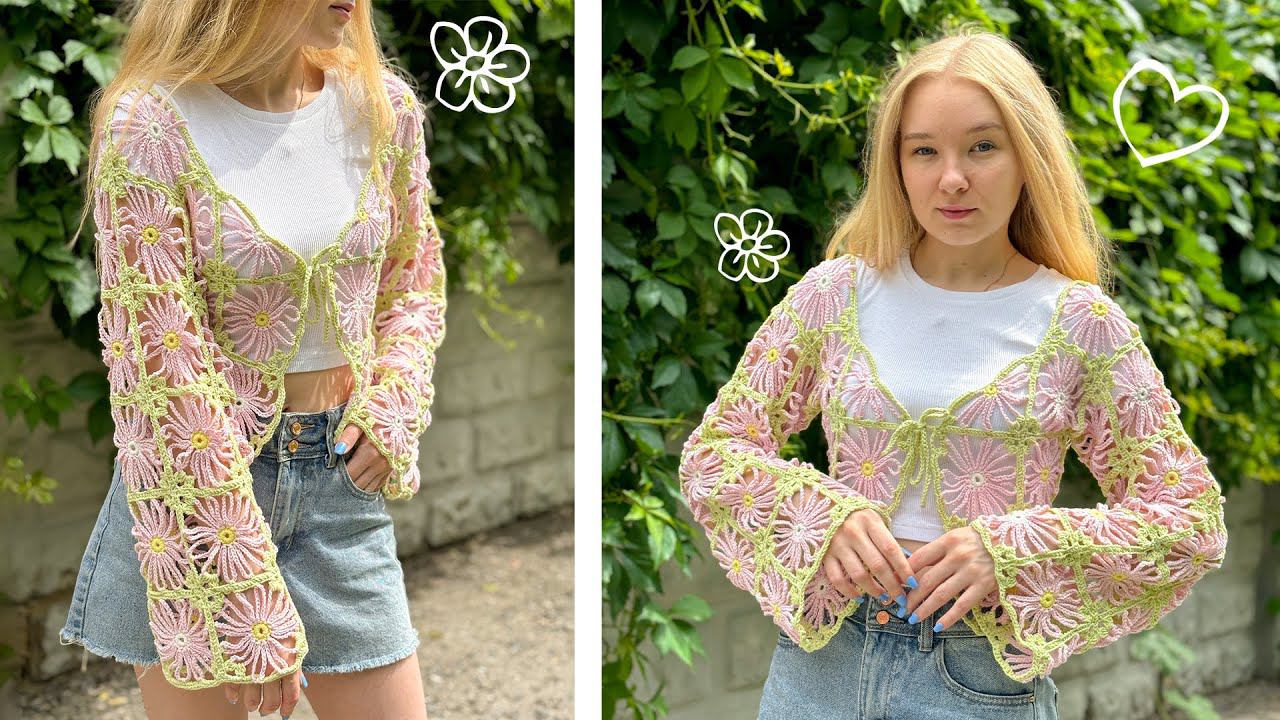 Цветочный КАРДИГАН из мотивов | Туториал по вязанию крючком | ТРЕНД 2024 смотреть онлайн