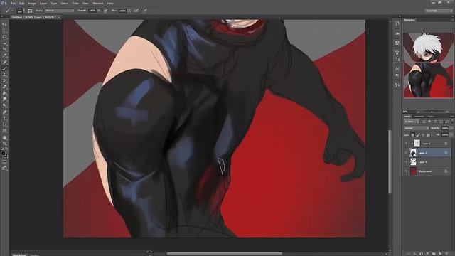 Токинский гуль. Очень хорошо рисует Sakimichan Art смотреть онлайн