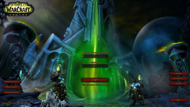 World Of Warcraft Legion - Login Screen Music