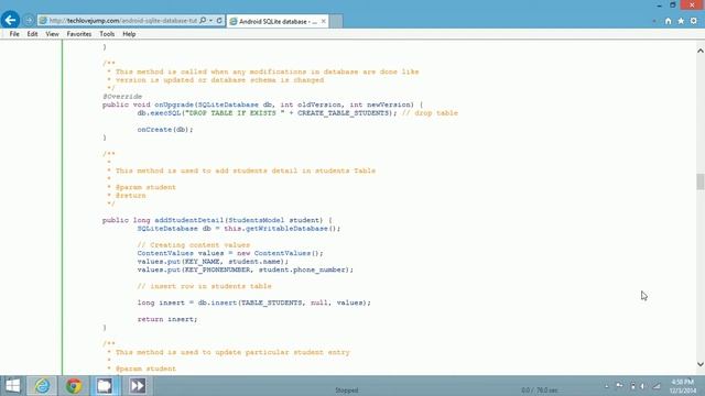 Android SQLite database – Example смотреть онлайн