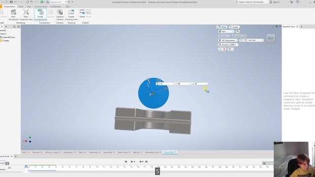 Простейшая анимация в Autodesk Inventor