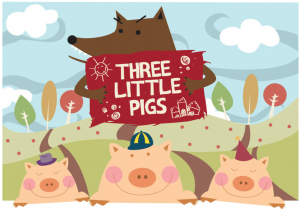 Три поросёнка сказка на английском языке
