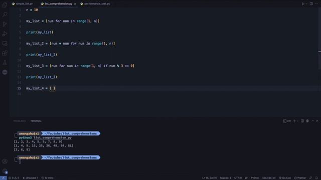 Why you should use LIST COMPREHENSION in Python смотреть онлайн
