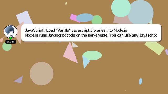 JavaScript : Load "Vanilla" Javascript Libraries into Node.js смотреть онлайн