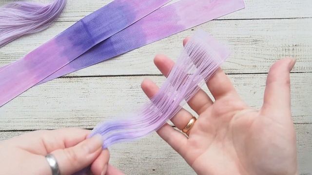 Градиентные кисточки из Белой репсовой ленты DIY| Escovas de gradiente de fita|Ribbon gradient brus смотреть онлайн