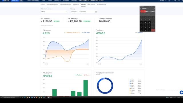 Спото бот для биржи OKEX , доход 2,5% в день на скальпинге смотреть онлайн