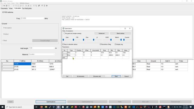EFHW Antenna Simulation Using MMANA GAL