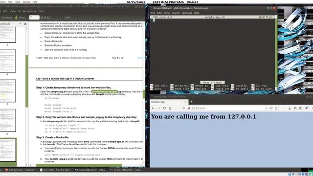 Lab 6.2.7 - Build a Sample Web App in a Docker Container смотреть онлайн