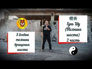 Гунь Шу «Техника шеста». 2 ЧАСТЬ. «Облачный шест». Техника вращений.
