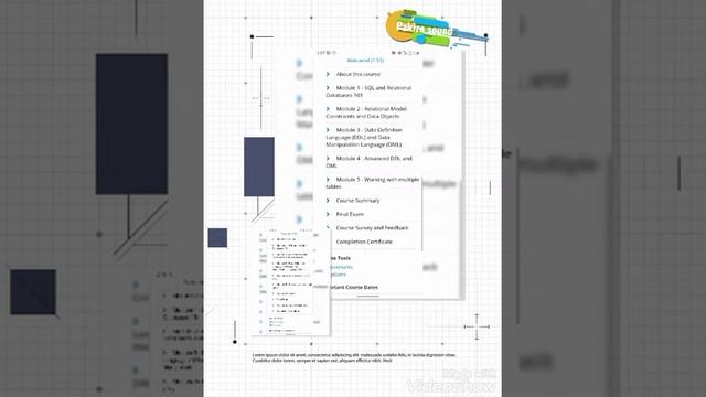 free online certificate course SQL and Relational Databases 101(DB0101EN, provided by Big Data смотреть онлайн
