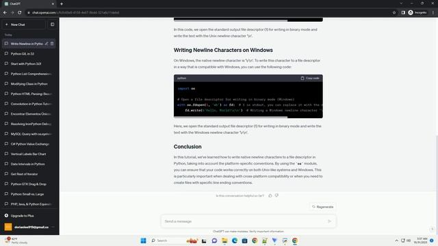 How to write native newline character to a file descriptor in Python смотреть онлайн