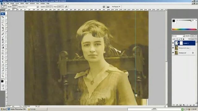 Восстановление старой фотографии.Photoshop. смотреть онлайн