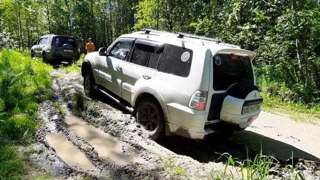 Паджеро 4 Карелия, Кочерга 2020, Mitsubishi Pajero 4, BFGoodrich, начало интересного маршрута.SUV смотреть онлайн