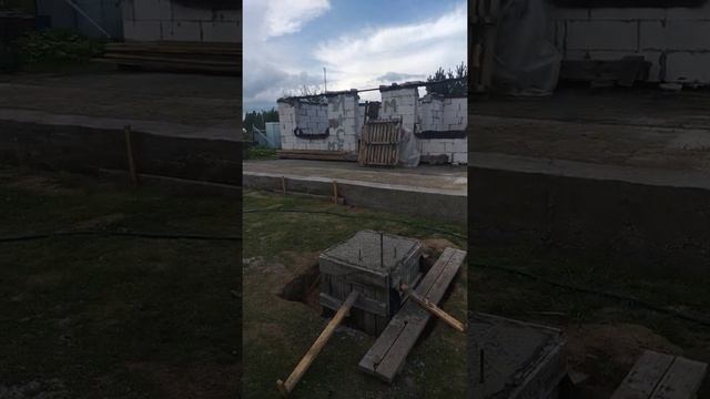 Строим дом Часть 14Б Один из четырех фундаментов под колонны террассы1 смотреть онлайн