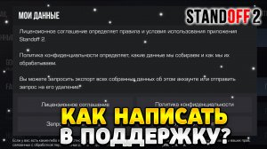 Как написать в службу поддержки стандофф 2