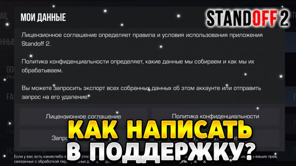 Как написать в службу поддержки стандофф 2