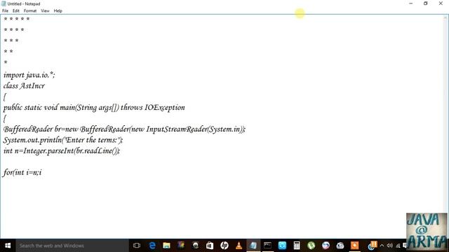 Nested loops Java Patterns 6 by taking input from user смотреть онлайн