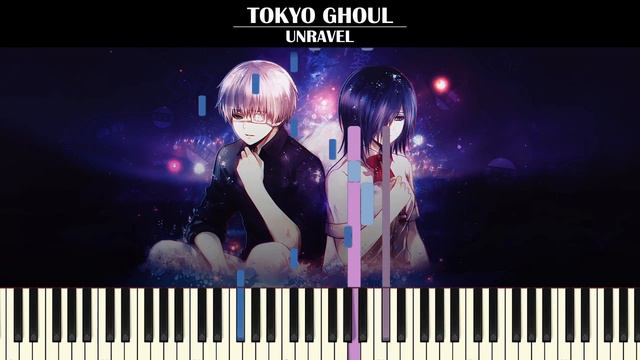 Tokyo Ghoul - Unravel Acoustic OP | Tutorial De Piano смотреть онлайн