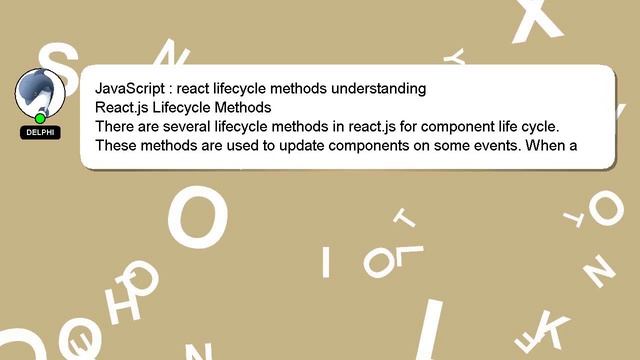JavaScript : react lifecycle methods understanding смотреть онлайн