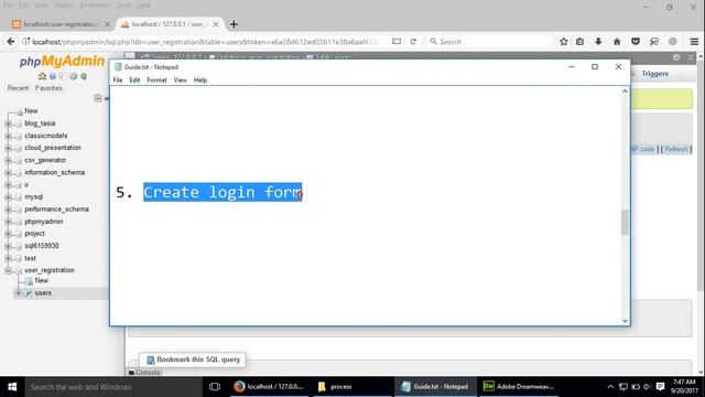 User authentication - Login, Registration, Logout in PHP смотреть онлайн