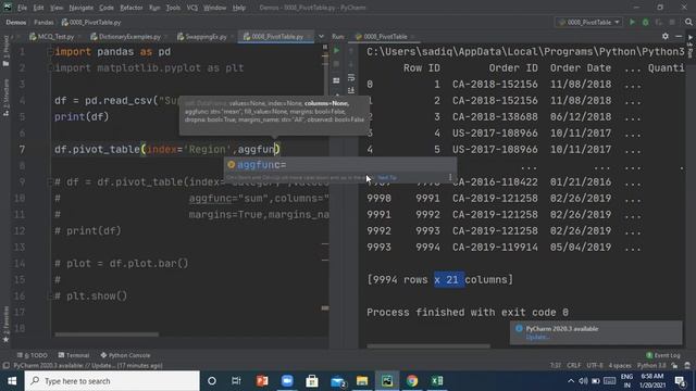 Pivot Table using Dataframe in Pandas by Sadiq смотреть онлайн