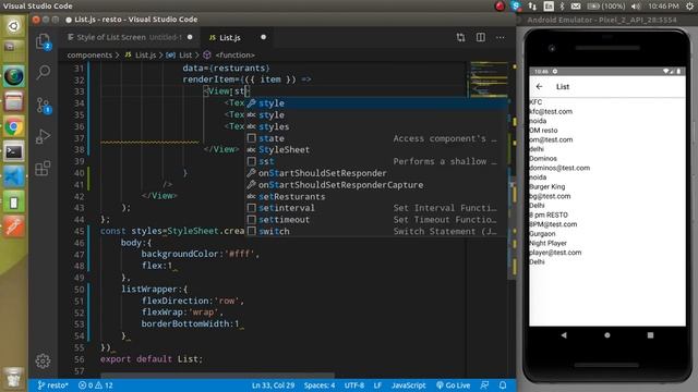 React-native app Project in Hindi #6 add style to restaurant list | make table смотреть онлайн