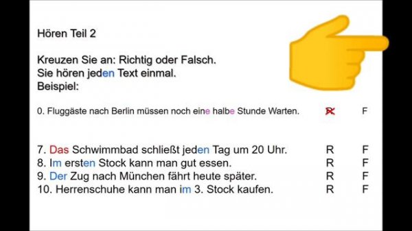 Hören A1.teil1 teil 2 teil3❤