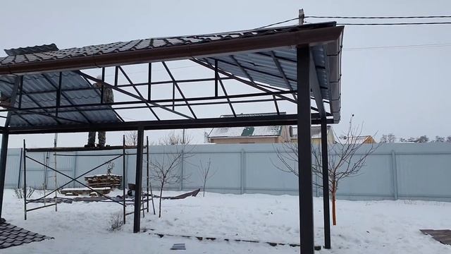 Навес 4х скатный