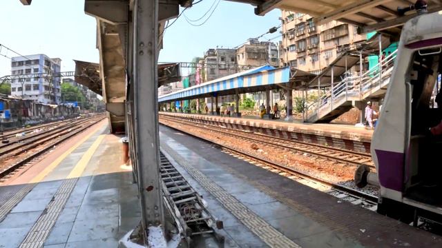From my slum to Center of Mumbai. Victoria Terminus. Masjid Bandar. City sounds. India. 2023. 4K смотреть онлайн
