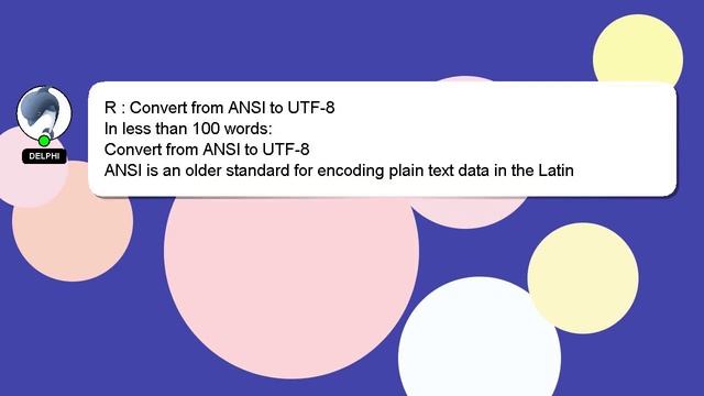 R : Convert from ANSI to UTF-8 смотреть онлайн