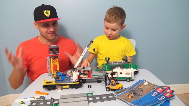 Лев Выиграл новый Товарный Поезд Lego Train 60198 и Построил Мега Железную Дорогу смотреть онлайн