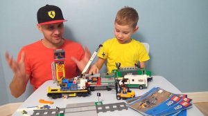 Лев Выиграл новый Товарный Поезд Lego Train 60198 и Построил Мега Железную Дорогу