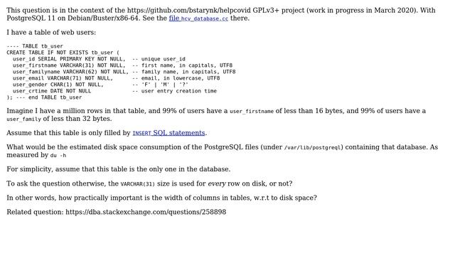 optimizing or estimating postgresql table size on disk смотреть онлайн