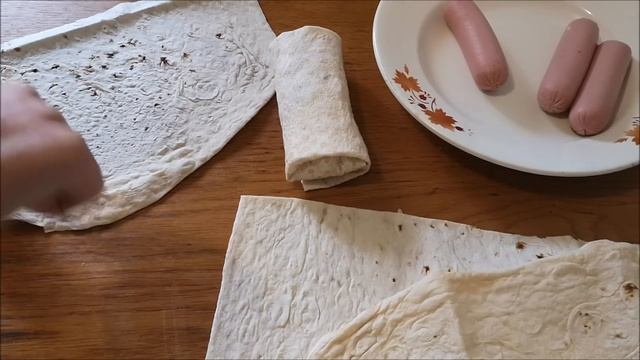 Ленивые пирожки из лаваша с сосиской, яйцом и сыром Быстрый ЗАВТРАК смотреть онлайн