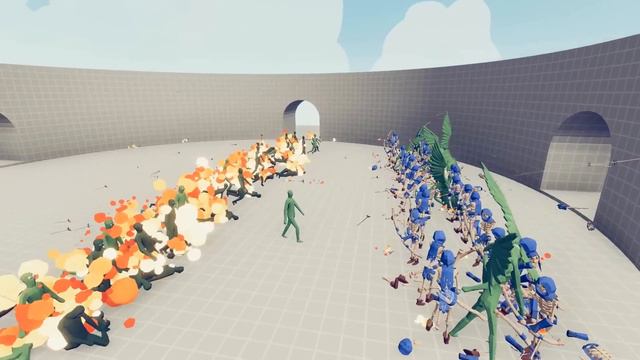 100x ZOMBIE vs 50x RANGED UNIT - Totally Accurate Battle Simulator TABS смотреть онлайн