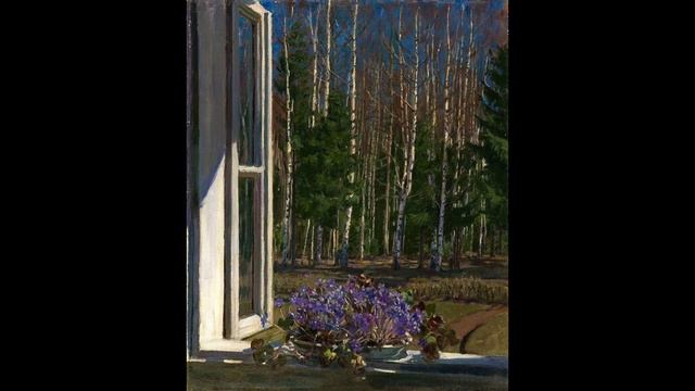 Тифлоописание картины «Весенний пейзаж с фиалками» С. Жуковского