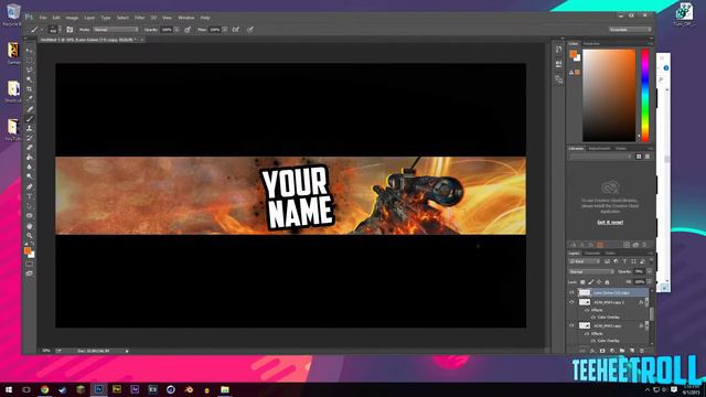 Call of Duty YouTube Channel Art Template [SPEED ART] смотреть онлайн