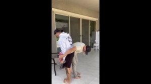 Twins master the impossible two-towel challenge with ease