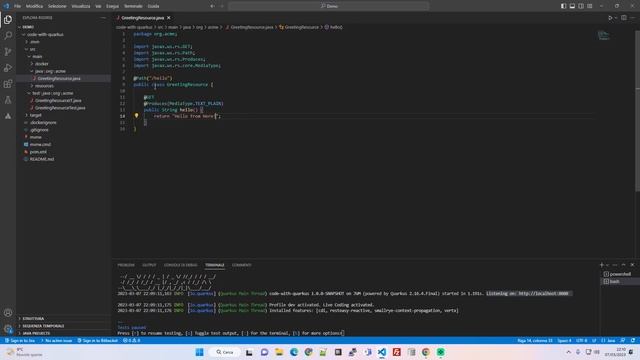 Creiamo un Server Rest in Java con Quarkus in meno di 5 minuti!!! #coding #java #quarkus смотреть онлайн